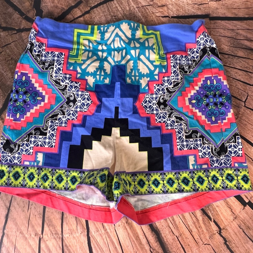 Flying‎ Tomato Blue and Cream Shorts Women’s M